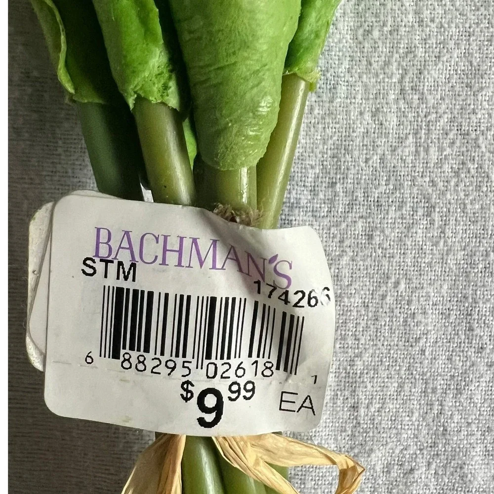 Bachman's Artificial Tulip Bouquet Home Decor OS Orange Brand New Faux Floral